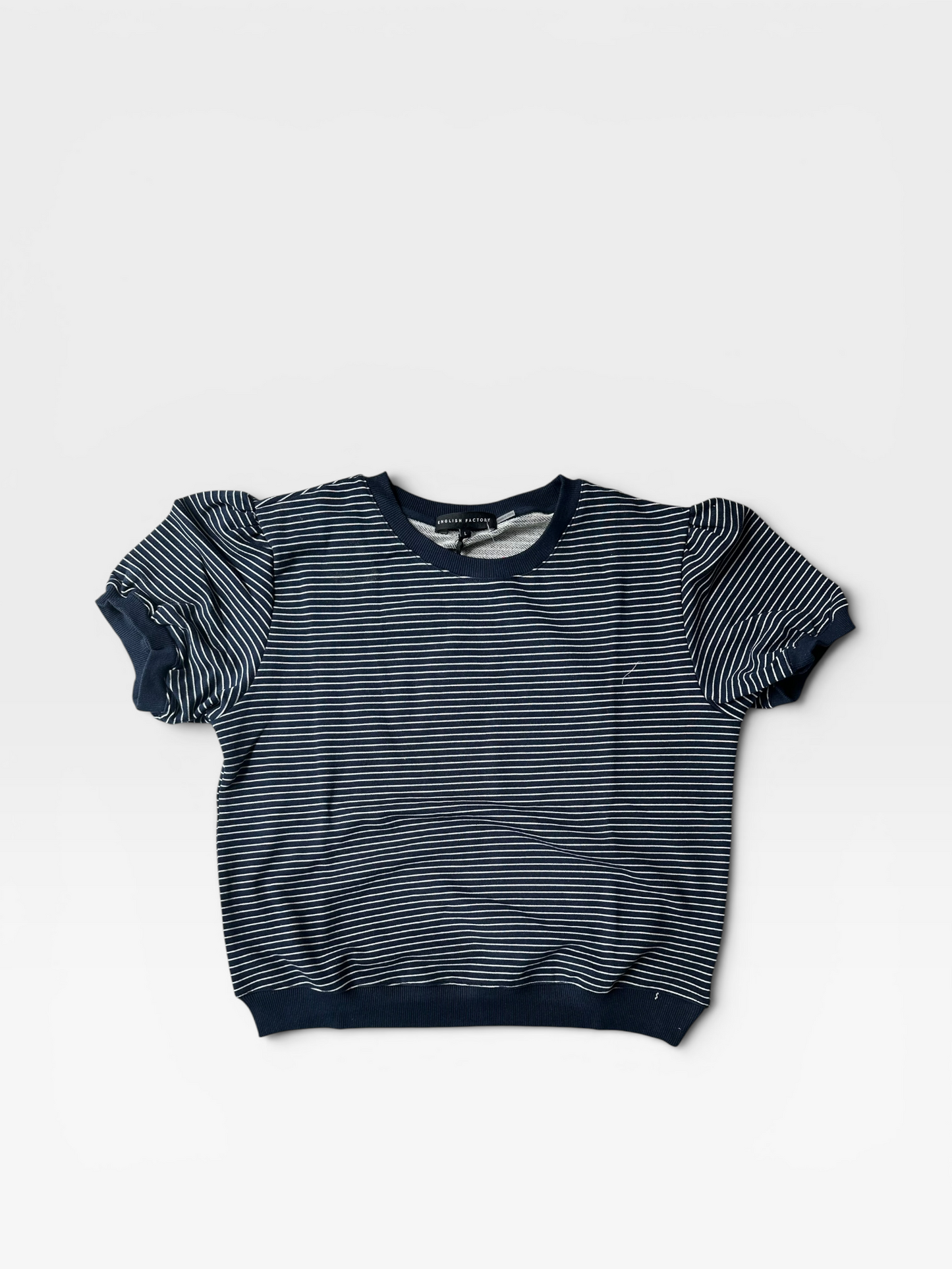 NAVY/WHITE ENGLISH FACTORY TOP (NWT $75) L
