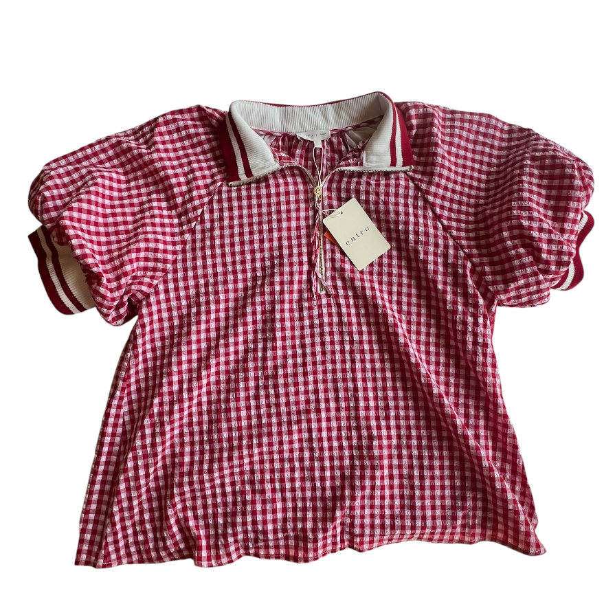 RED/WHITE ENTRO TOP (NWT $44.95) L