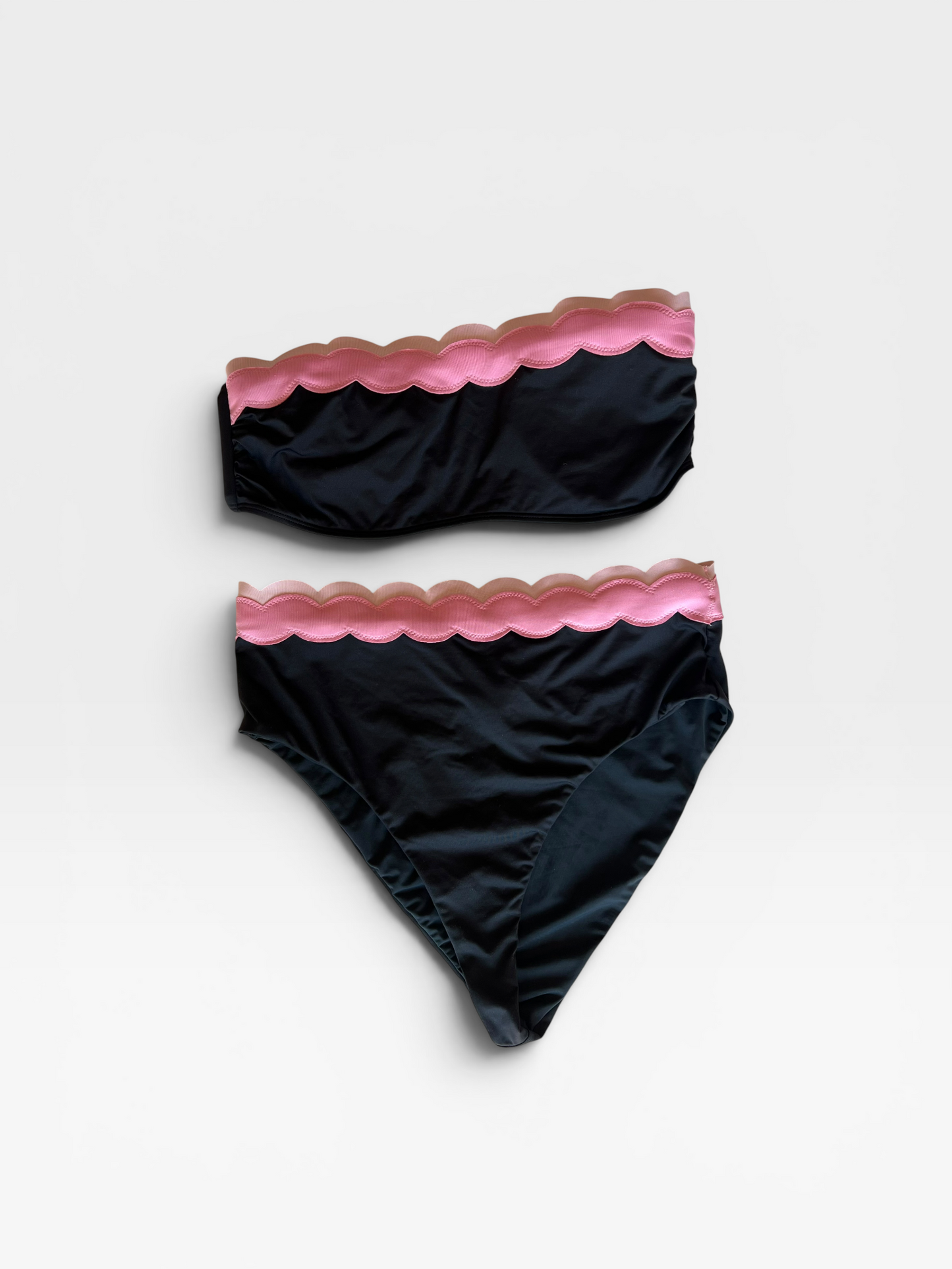 BLACK/PINK BEACH RIOT BIKINI (ORG. $196) M