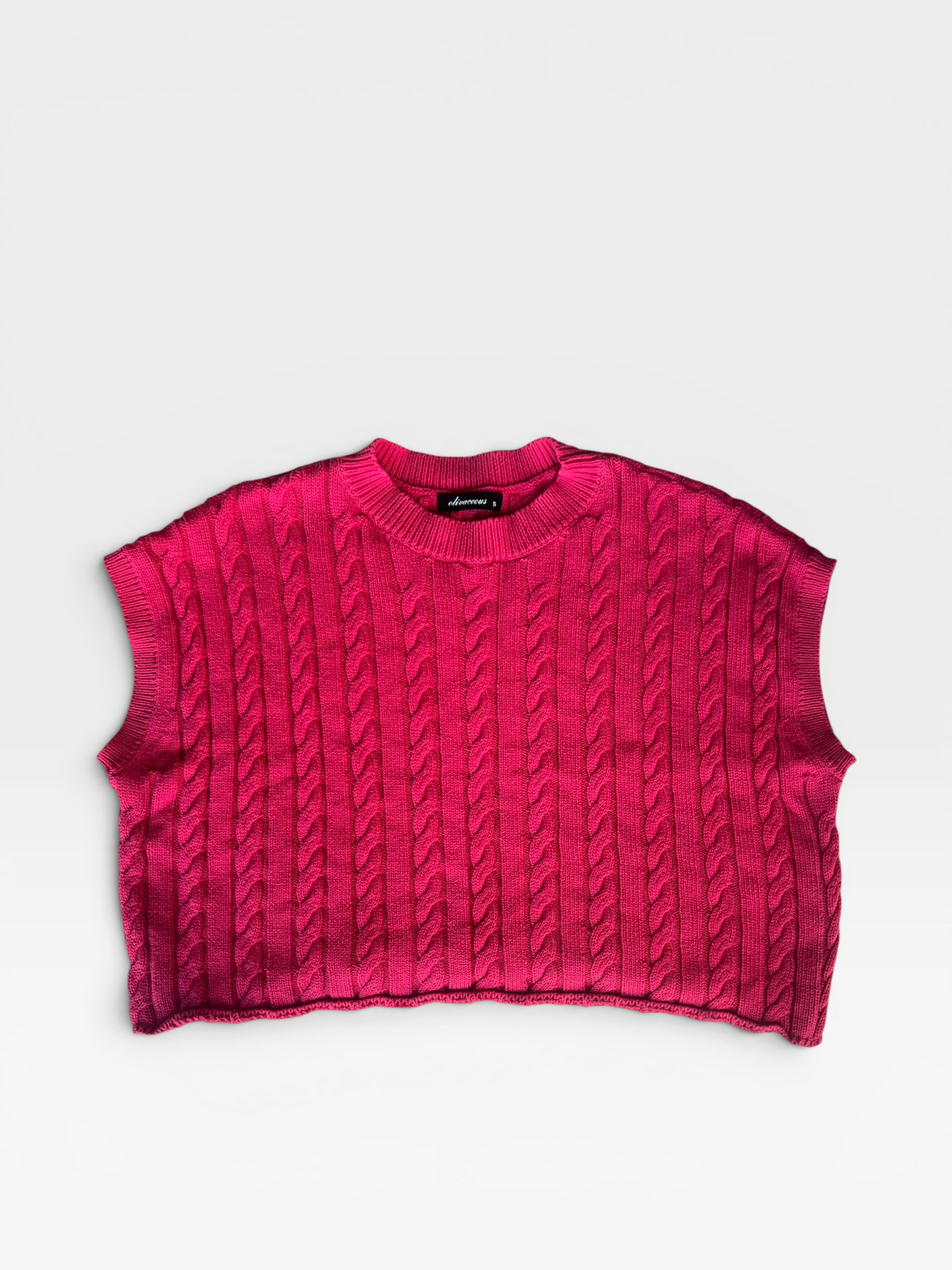 PINK OLIVACEOUS SWEATER VEST S