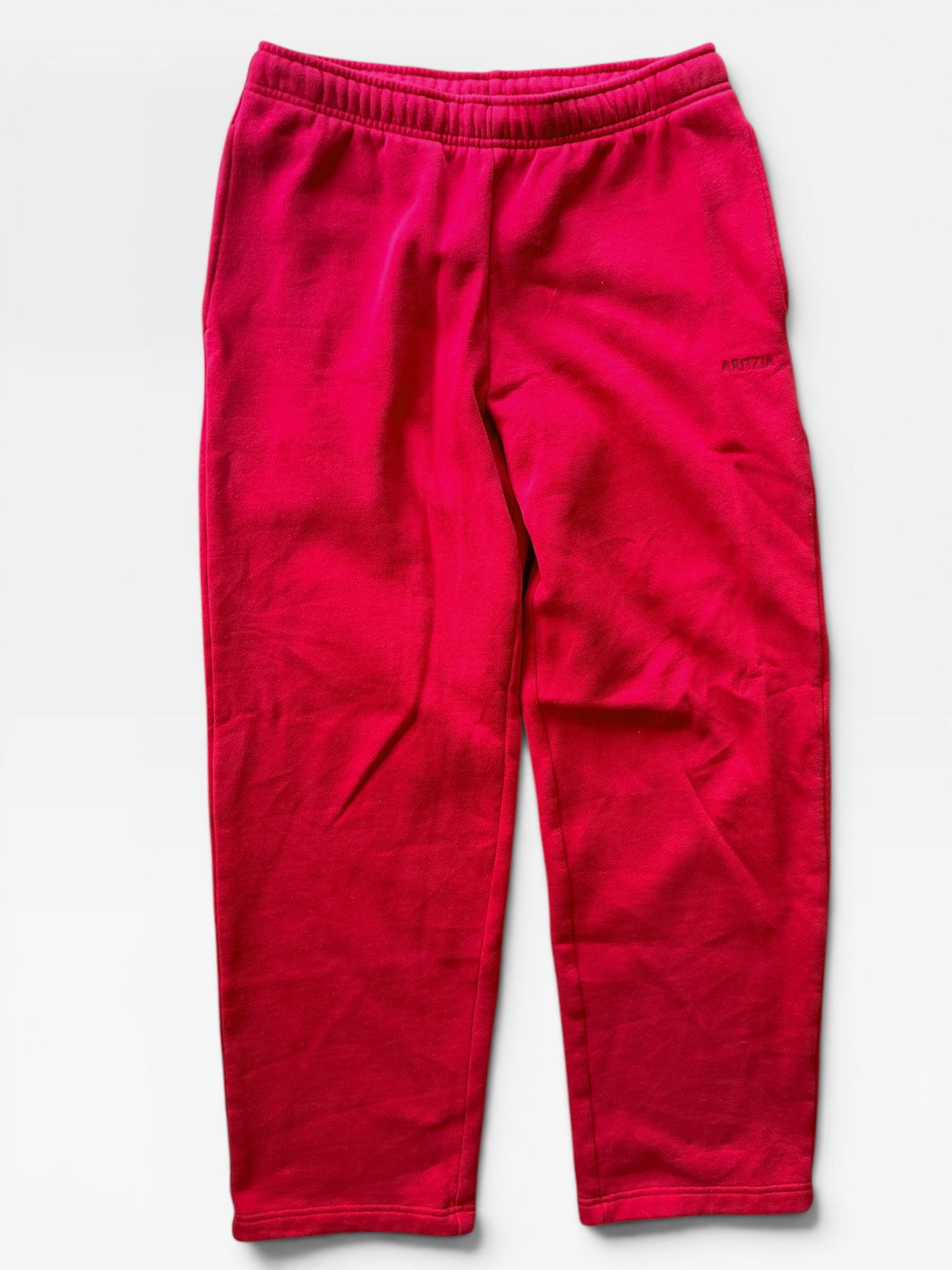 RED ARITZIA STRAIGHT SWEATPANTS (ORG. $78) S
