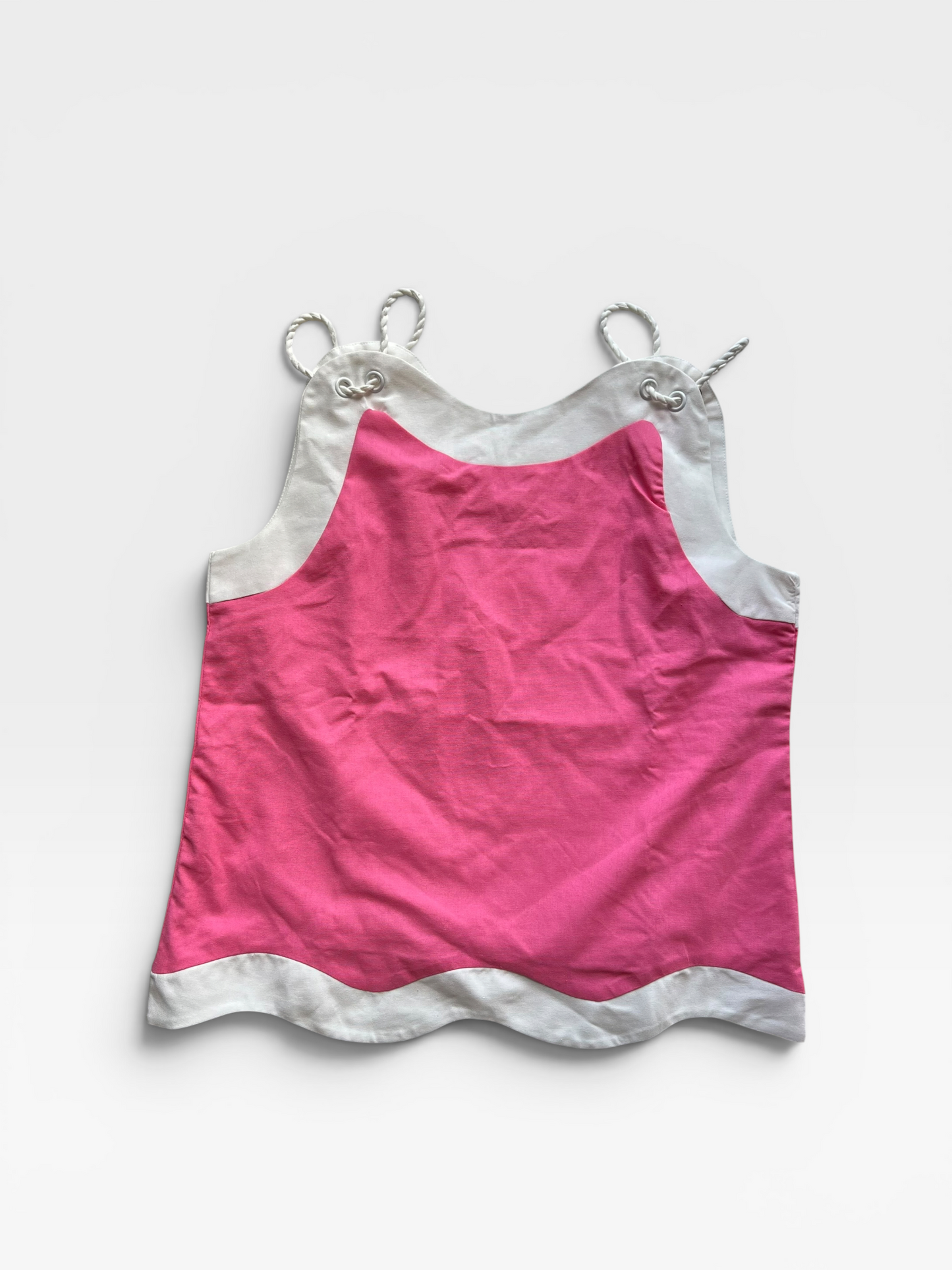 PINK/WHITE AUREUM TANK TOP (NWT $94) L