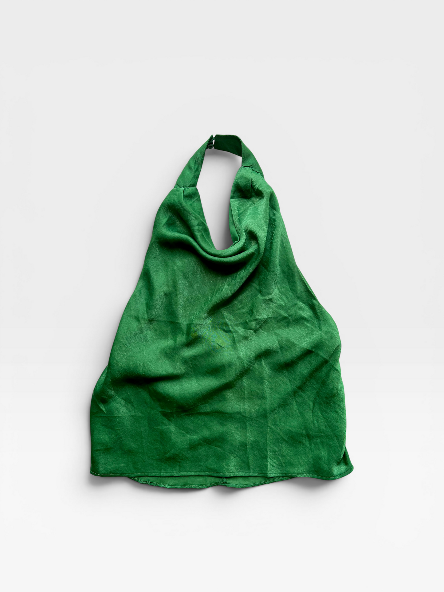 GREEN H & M HALTER TOP M