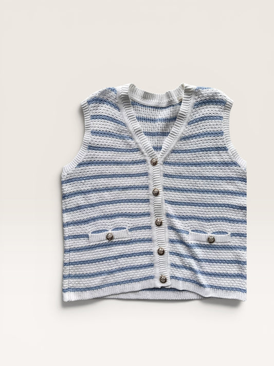 BLUE/WHITE VEST XL
