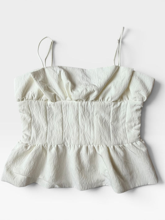 WHITE LINE & DOT TANK (NWT $95) M