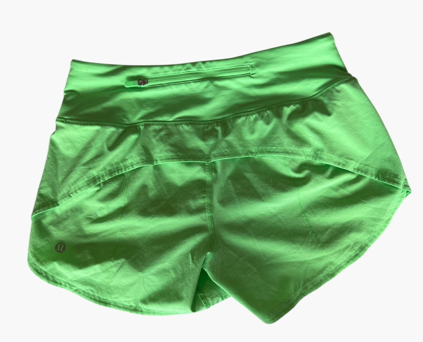LIME LULULEMON SHORTS 4