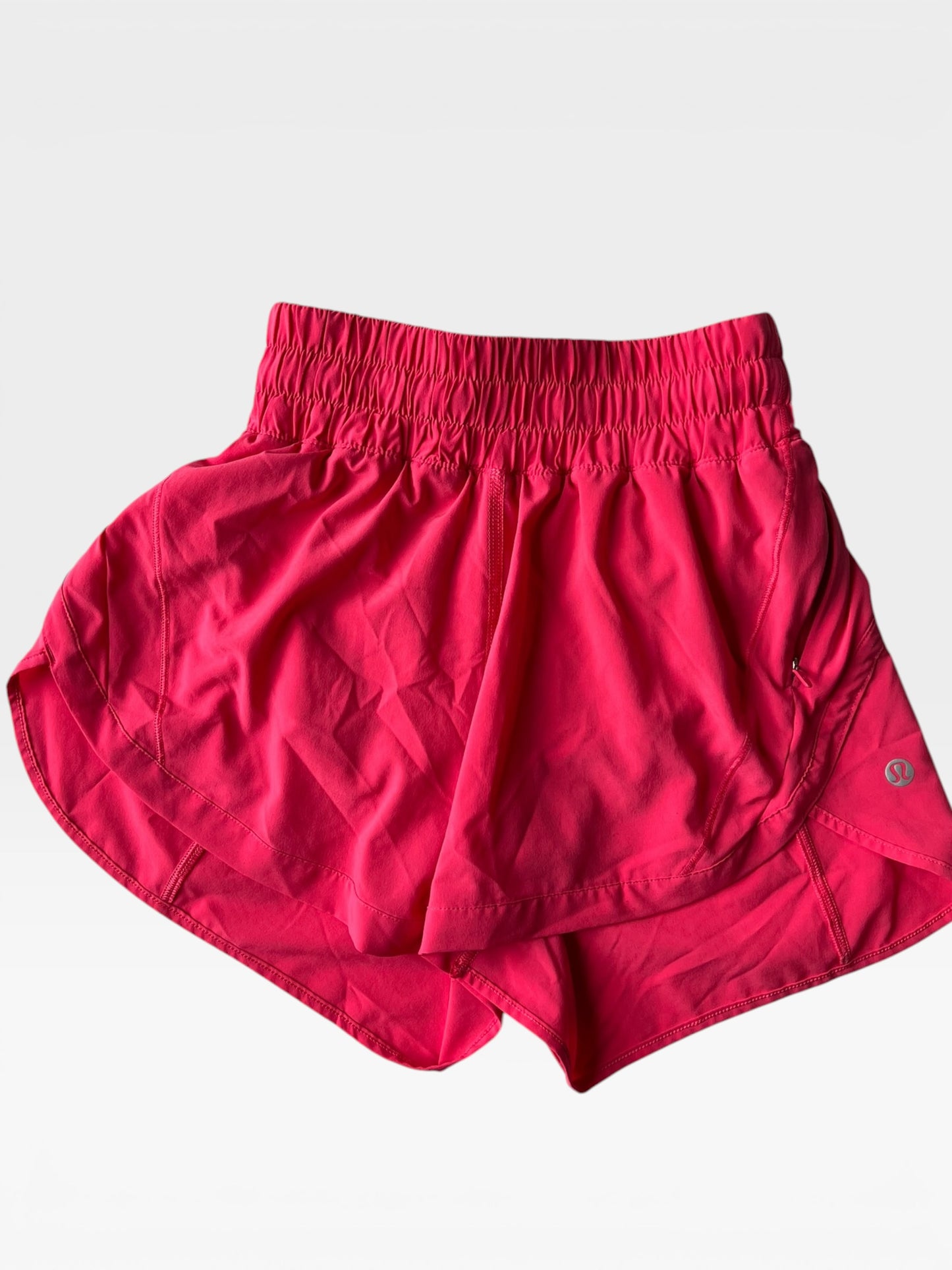 CORAL LULULEMON SHORTS 2