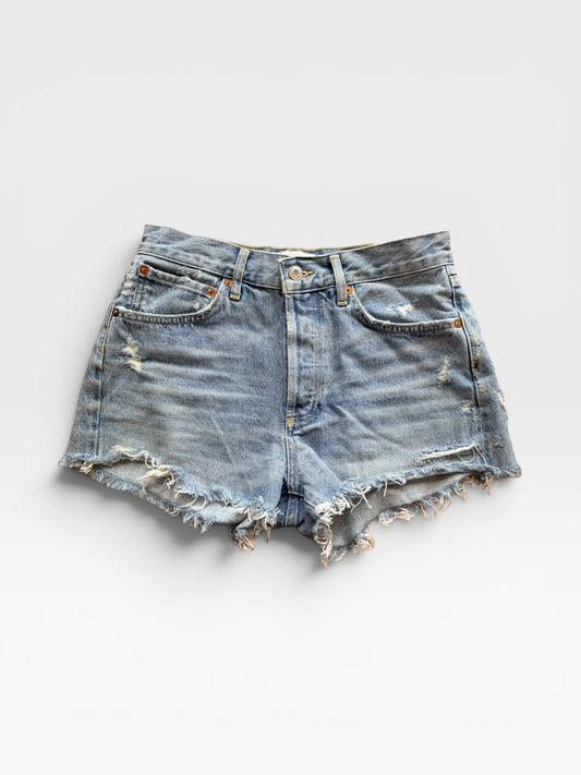 AGOLDE “PARKER” VINTAGE CUT-OFF DENIM SHORTS (ORG. $158) 25