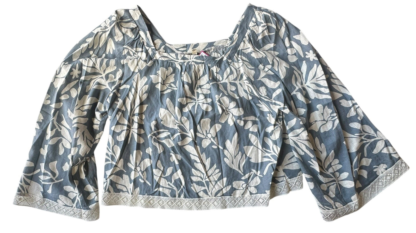 BLUE/CREAM CHRISTIAN SIRIANO TOP L