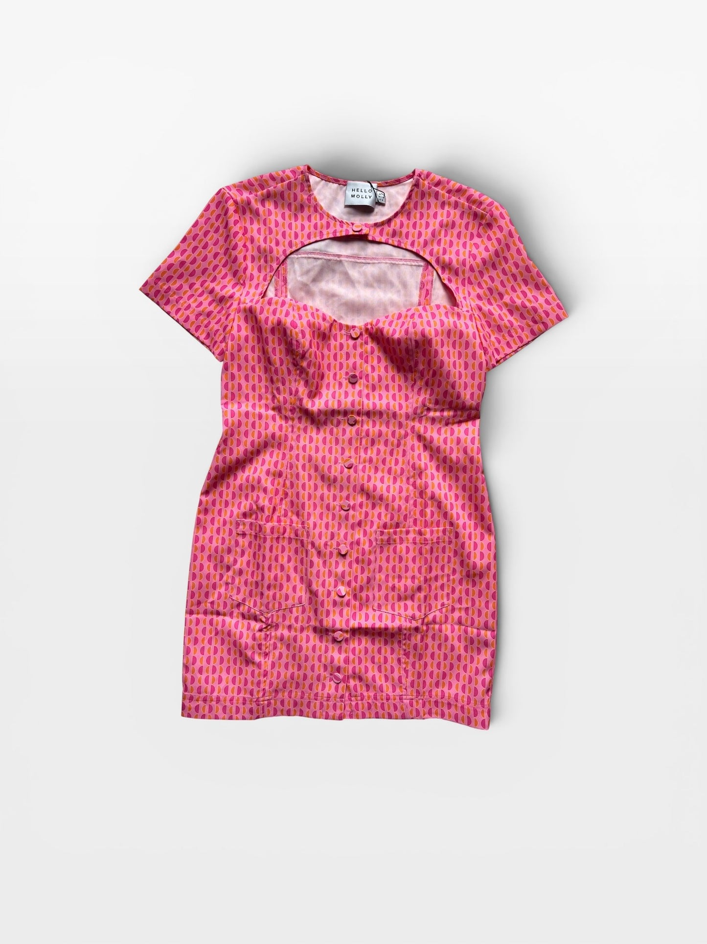 PINK/ORANGE HELLO MOLLY DRESS (NWT) M