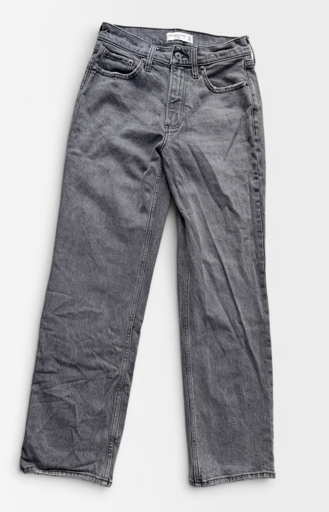 GREY/BLACK ABERCROMBIE PANTS (LOW RISE) 24
