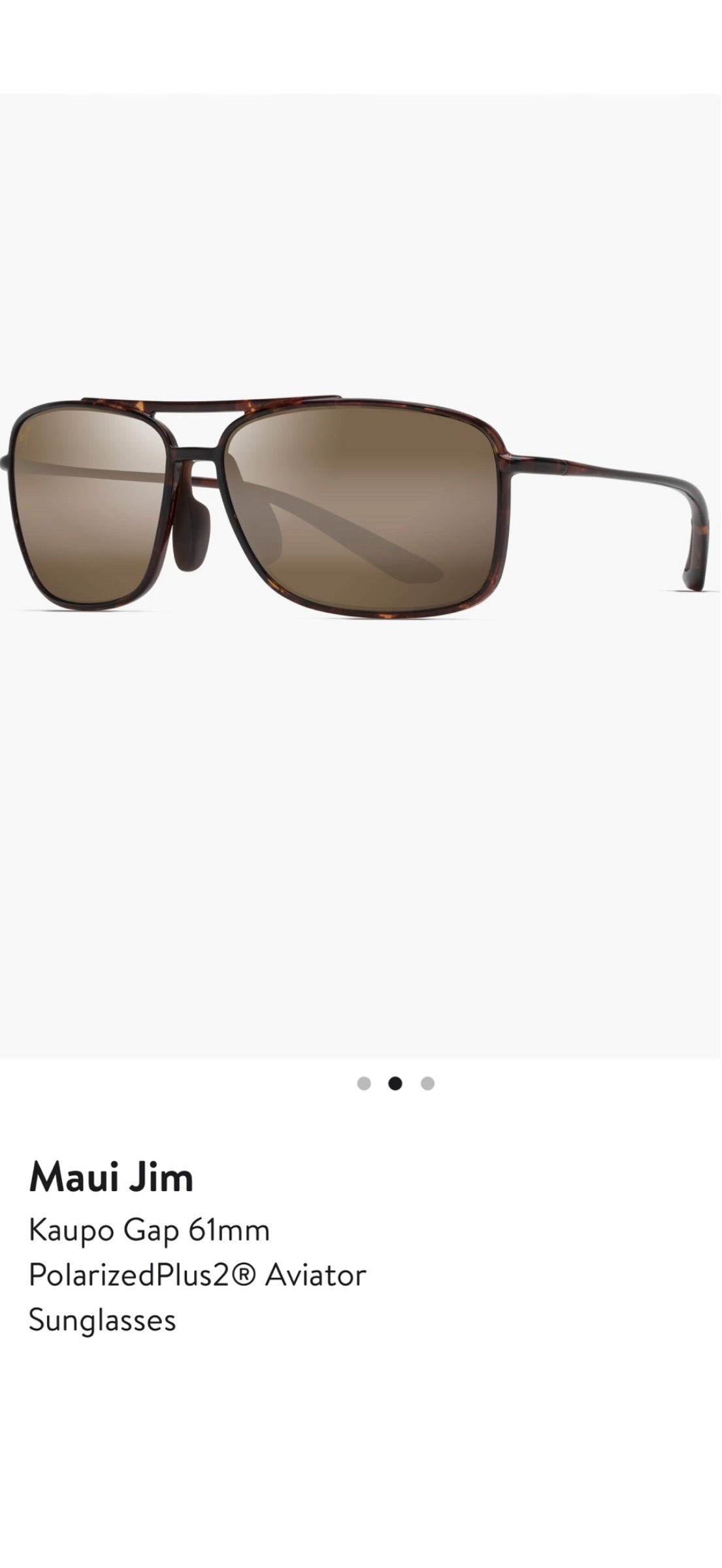 MAUI JIM 61MM POLARIZEDPLUS2 AVIATOR SUNGLASSES (ORG. $259)
