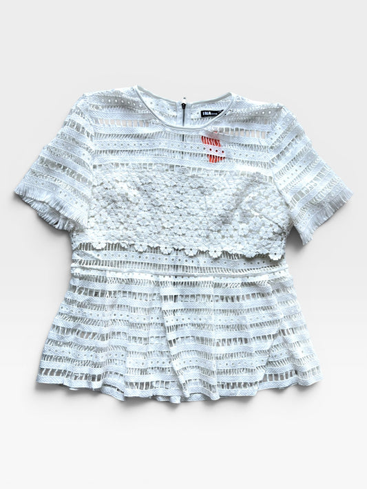 WHITE LACE INA TOP L