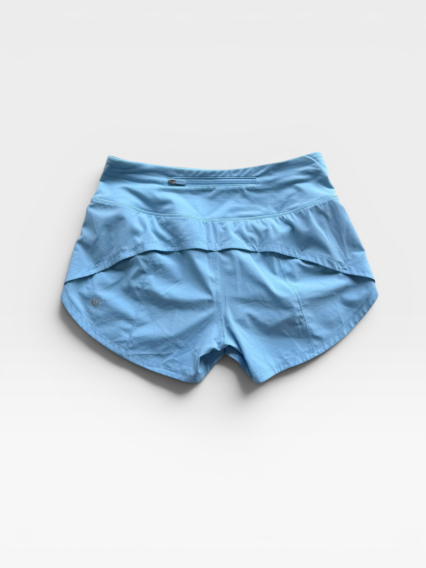 LIGHT BLUE LULULEMON SHORTS 4