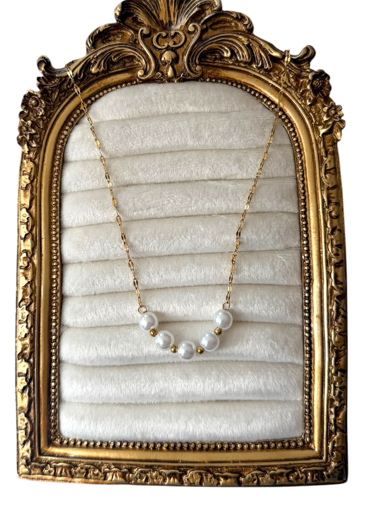 PEARL GOLD NECKLACE (NON TARNISH)