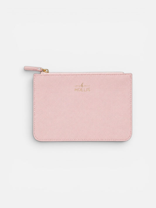 HOLLIS PINK JEWELRY POUCH.     (BRUSH HOLDER & MAKEUP BOX SOLD SEPARATELY)