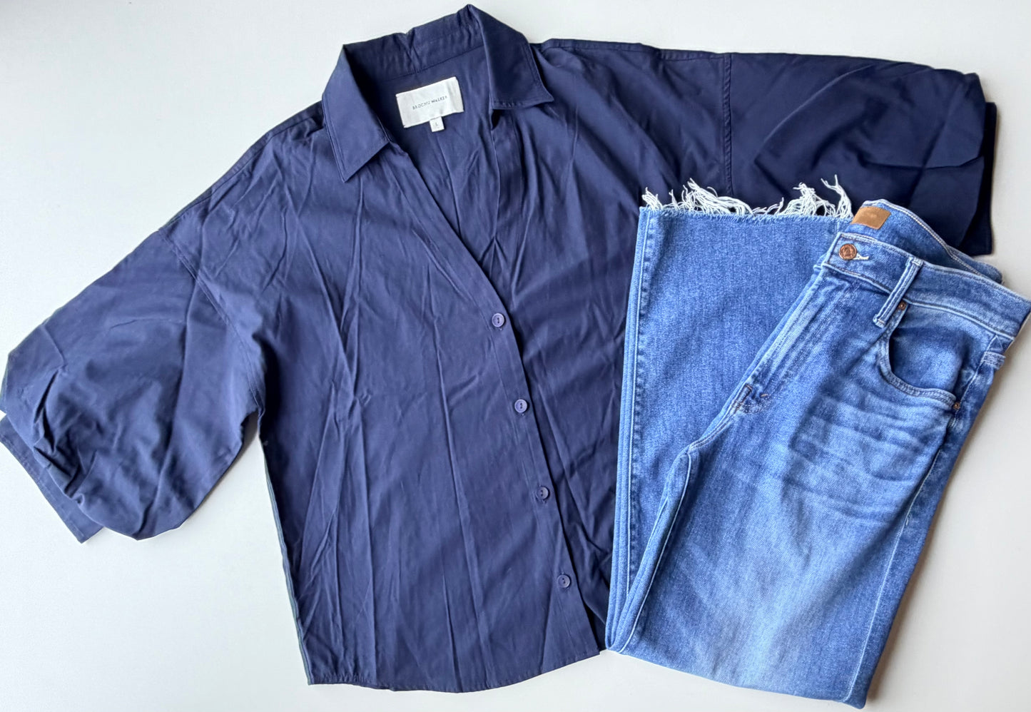 BROCHU WALKER TOP NAVY (NWT $288) L