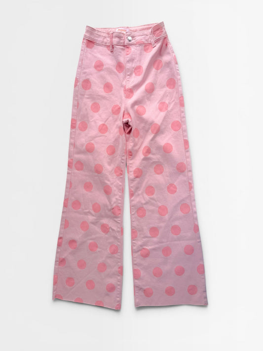 PINK POLA DOT POPPY&PINE PANTS S