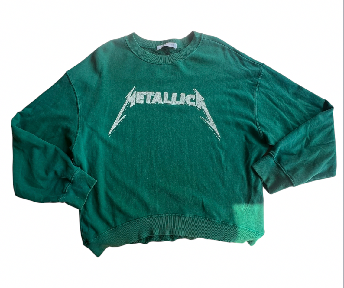 GREEN METALLIC DAYDREAMER PULLOVER M