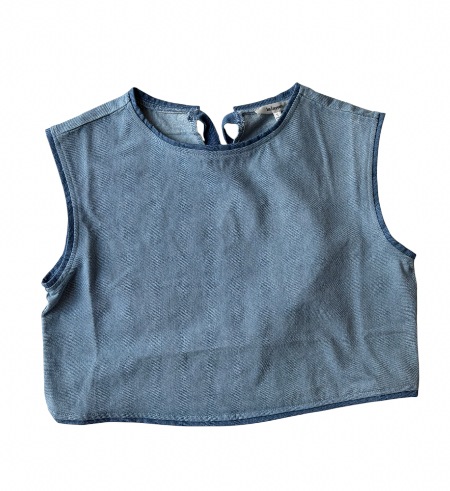 LA LAVON DENIM TOP (NWT) SMALL