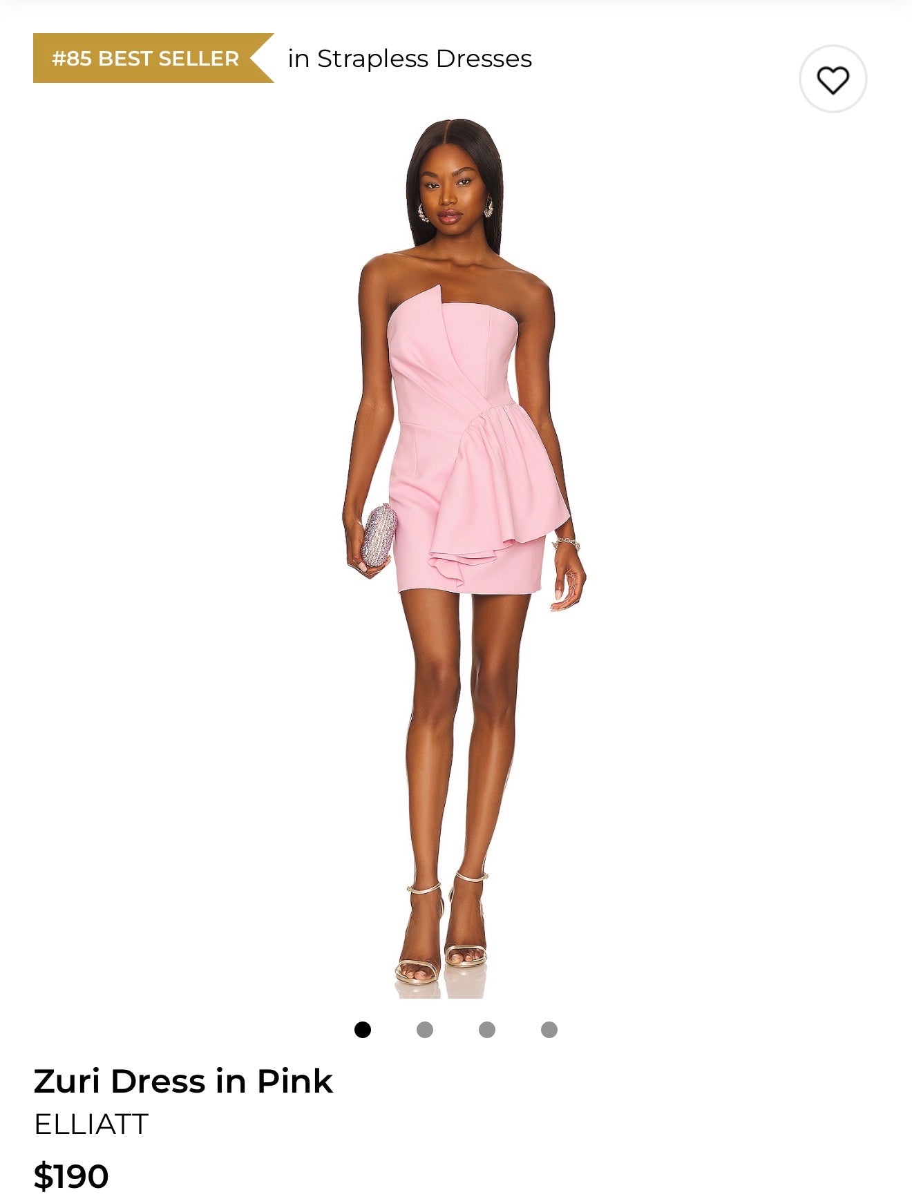 PINK ELLIATT DRESS (ORG. $190) L
