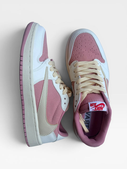 PINK/TAN NIKE AIR SHOES 7