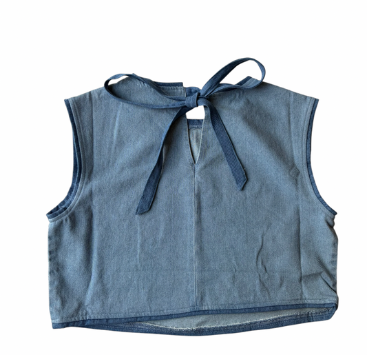 LA LAVON DENIM TOP (NWT) SMALL