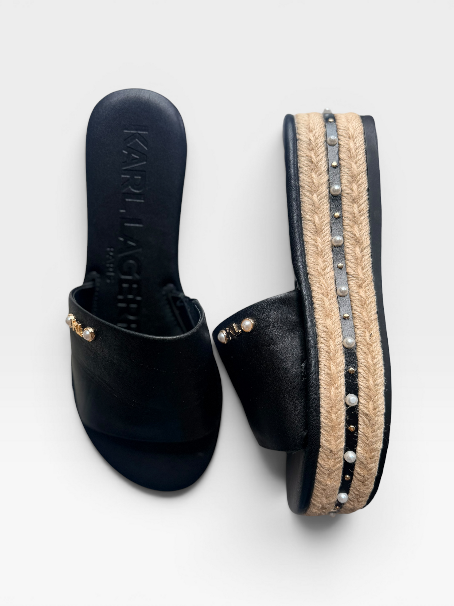BLACK PEARL KARL LAGERFEILD SHOES 7.5