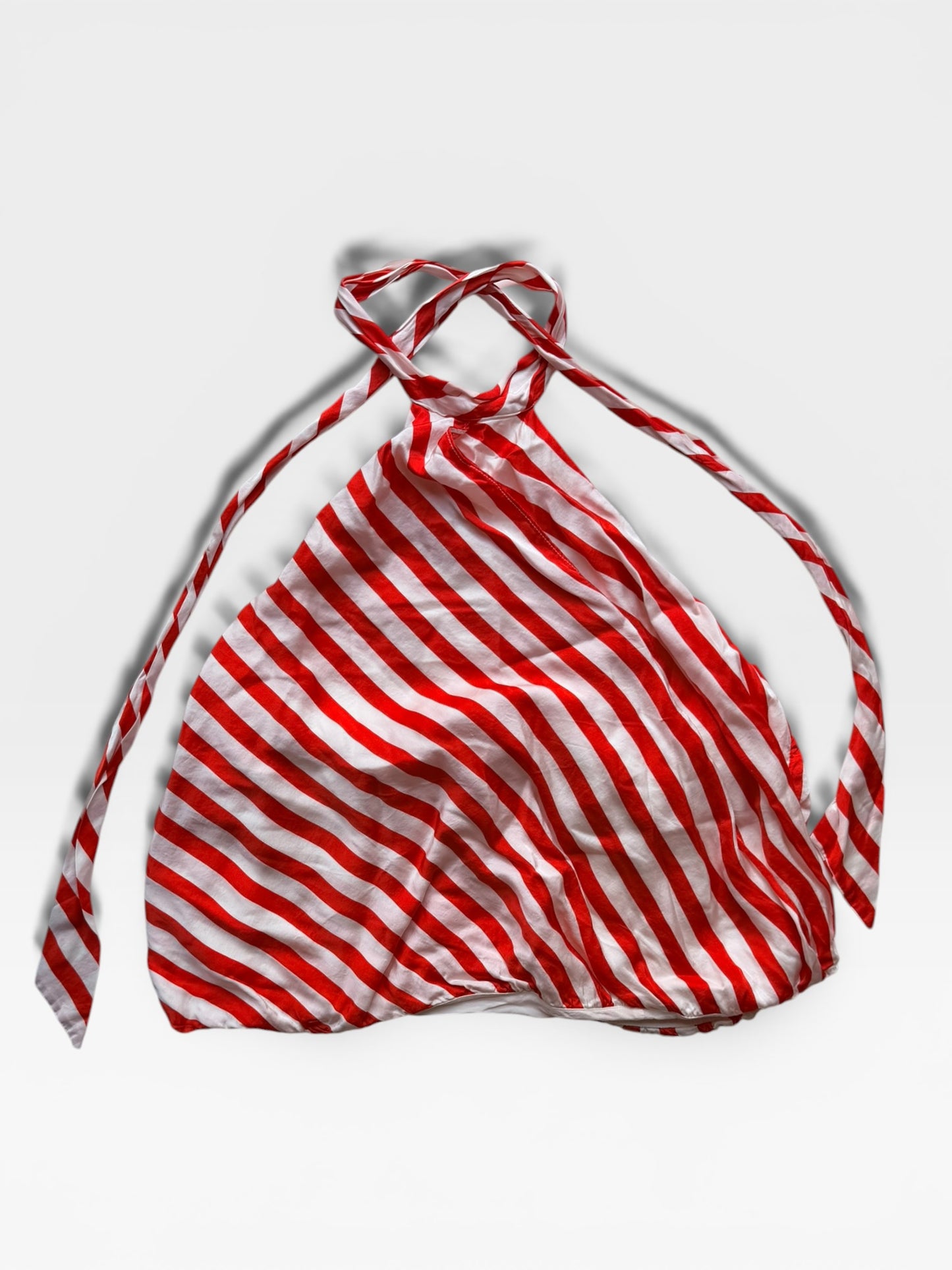 RED/WHITE MAEVE HALTER TOP XL