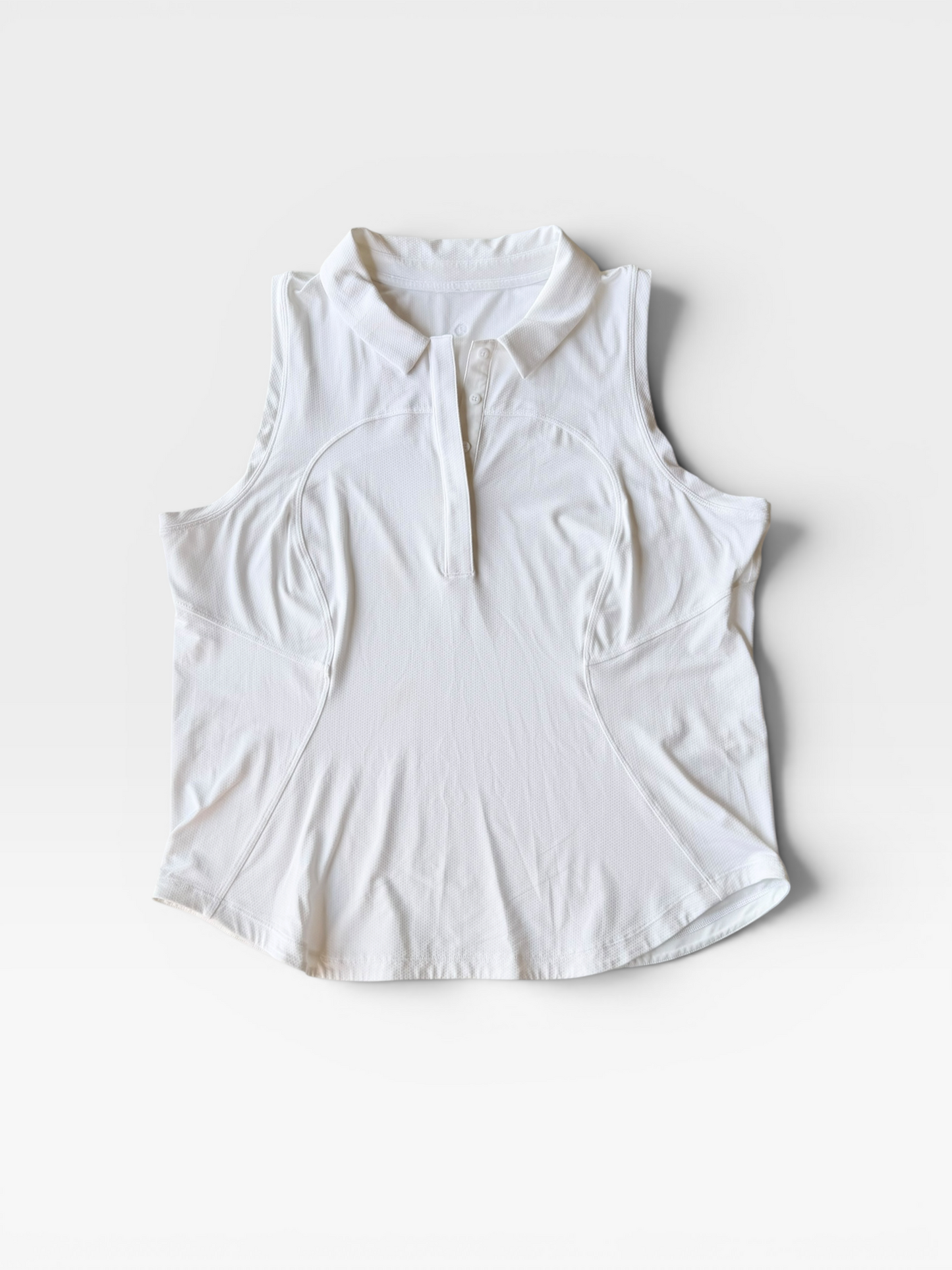 WHITE LULULEMON TANK XL