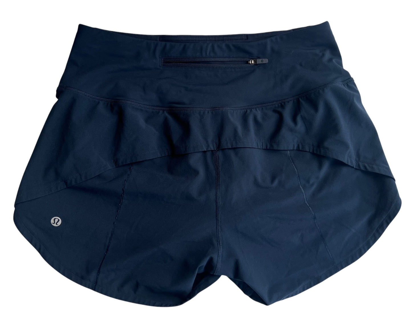 NAVY HIGH RISE LULULEMON 3" SHORTS 6