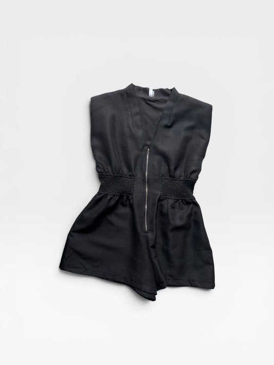 BLACK GLAM ROMPER L