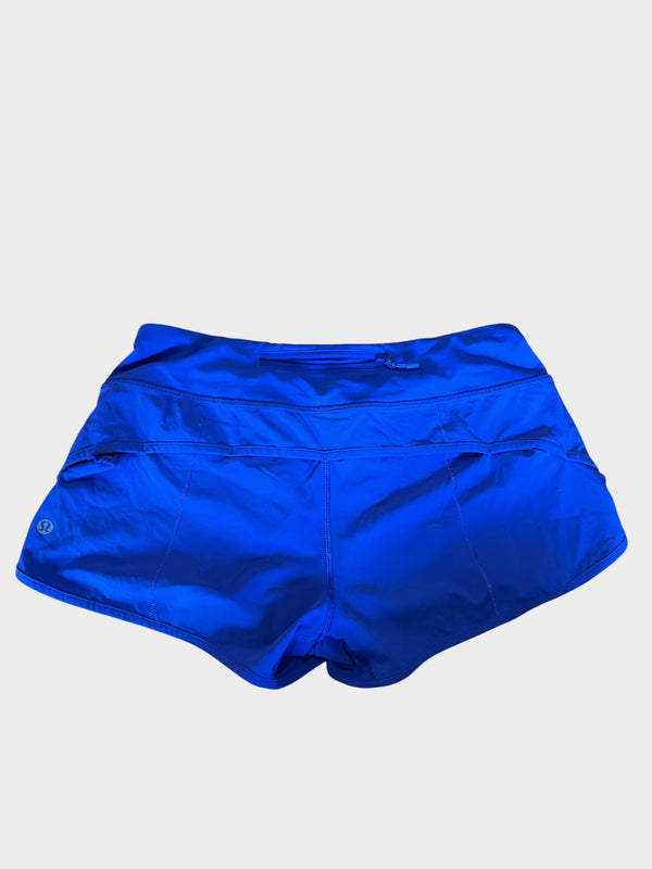 BLUE LULULEMON SHORTS 6