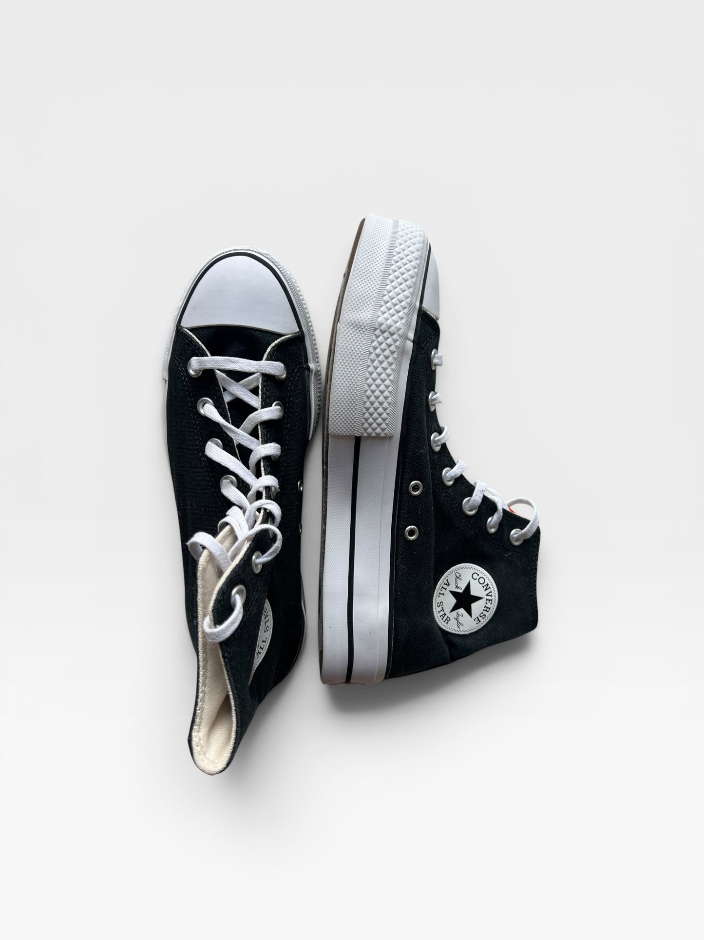 BLACK CONVERSE CHUNKY HIGH TOPS 9