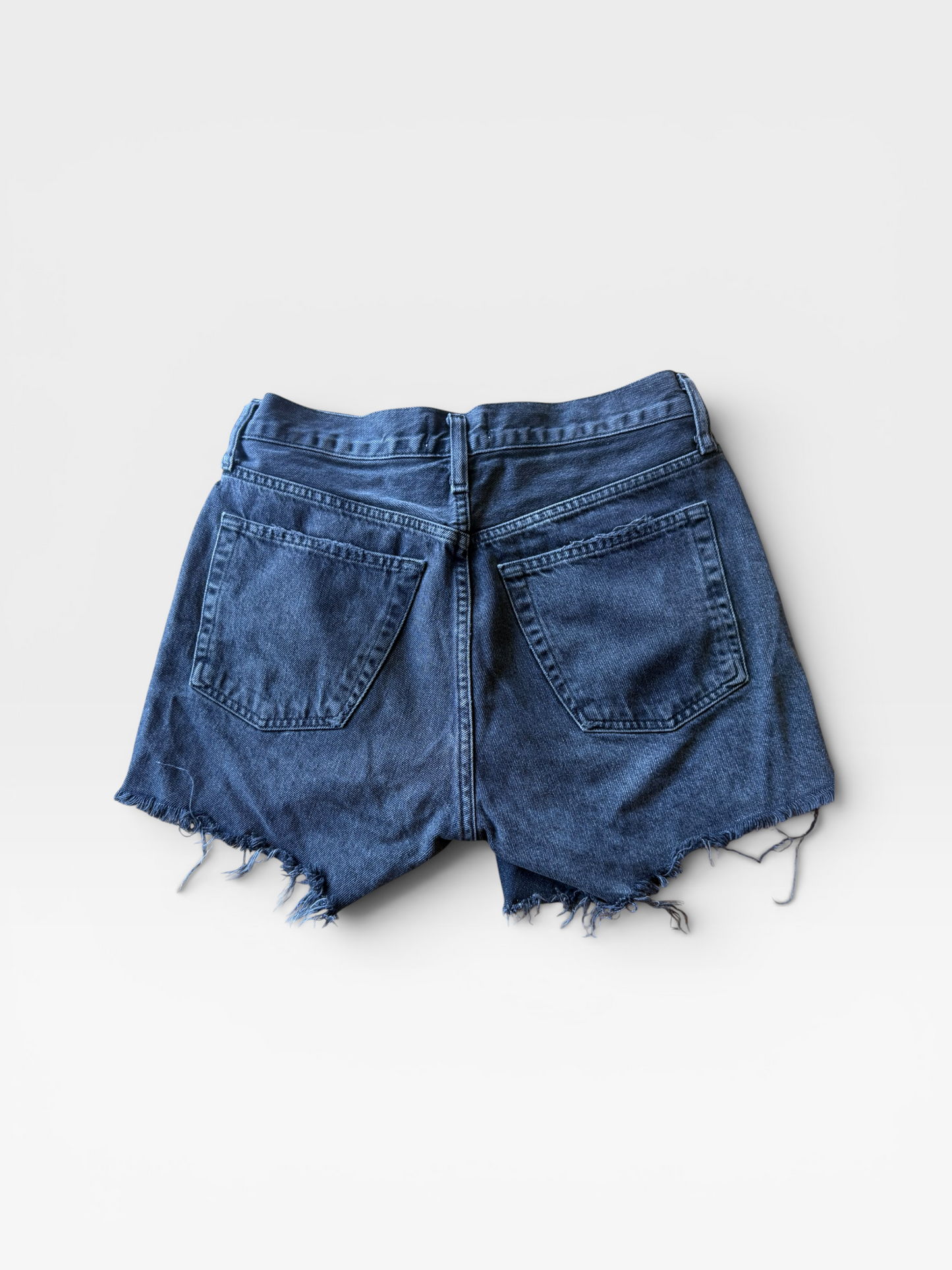 BLACK AGOLDE “PARKER LONG” DENIM SHORTS (ORG. $148)