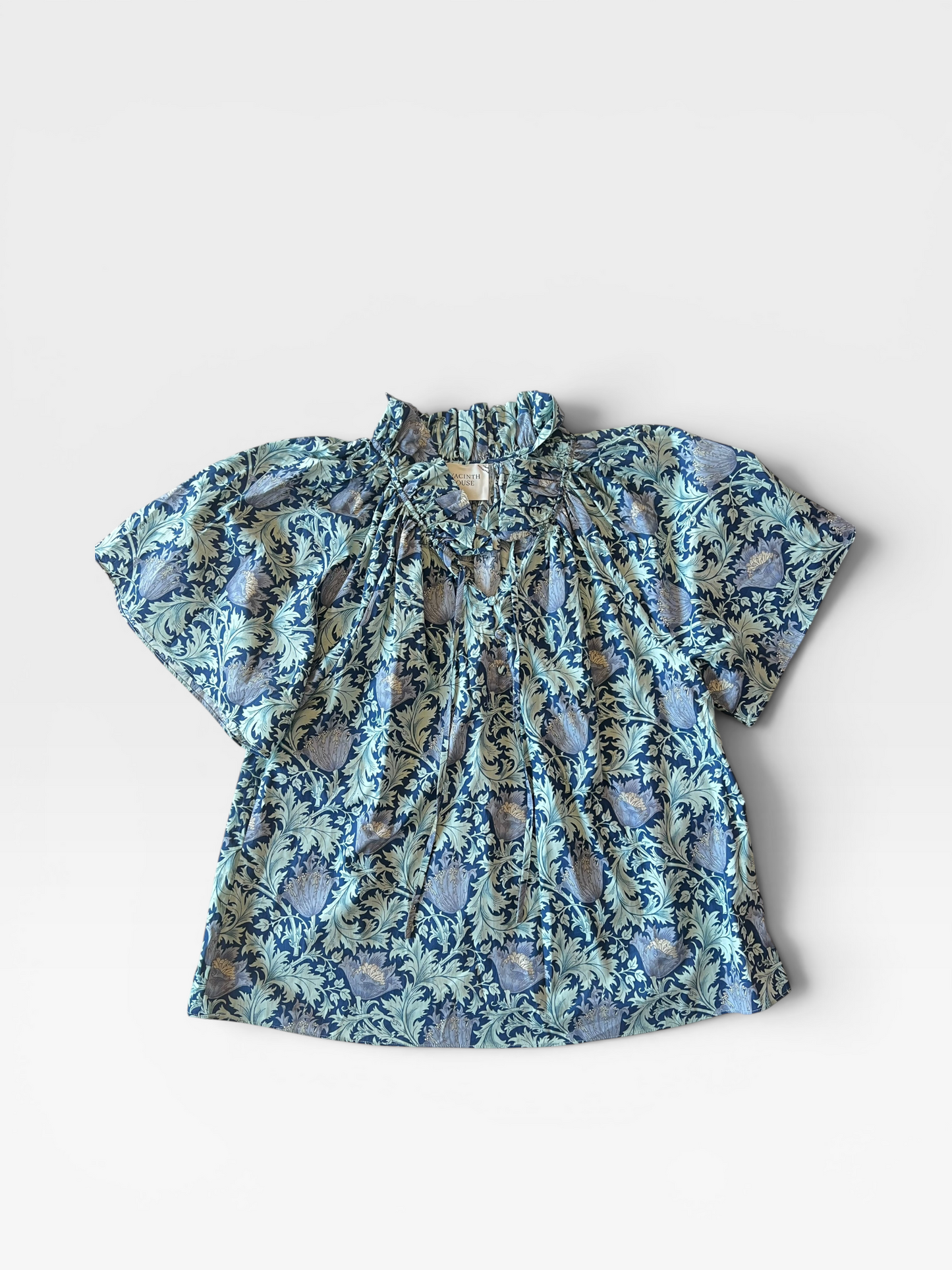 BLUE HYACINTH HOUSE TOP (NWT $128) L