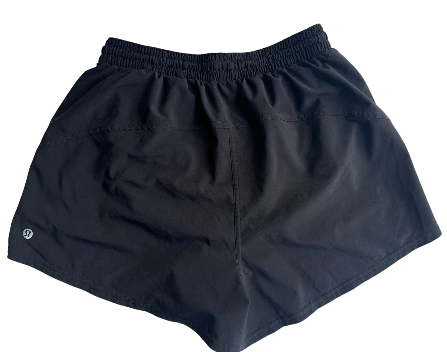 BLACK HIGH RISE LULULEMON 4" SHORTS 6