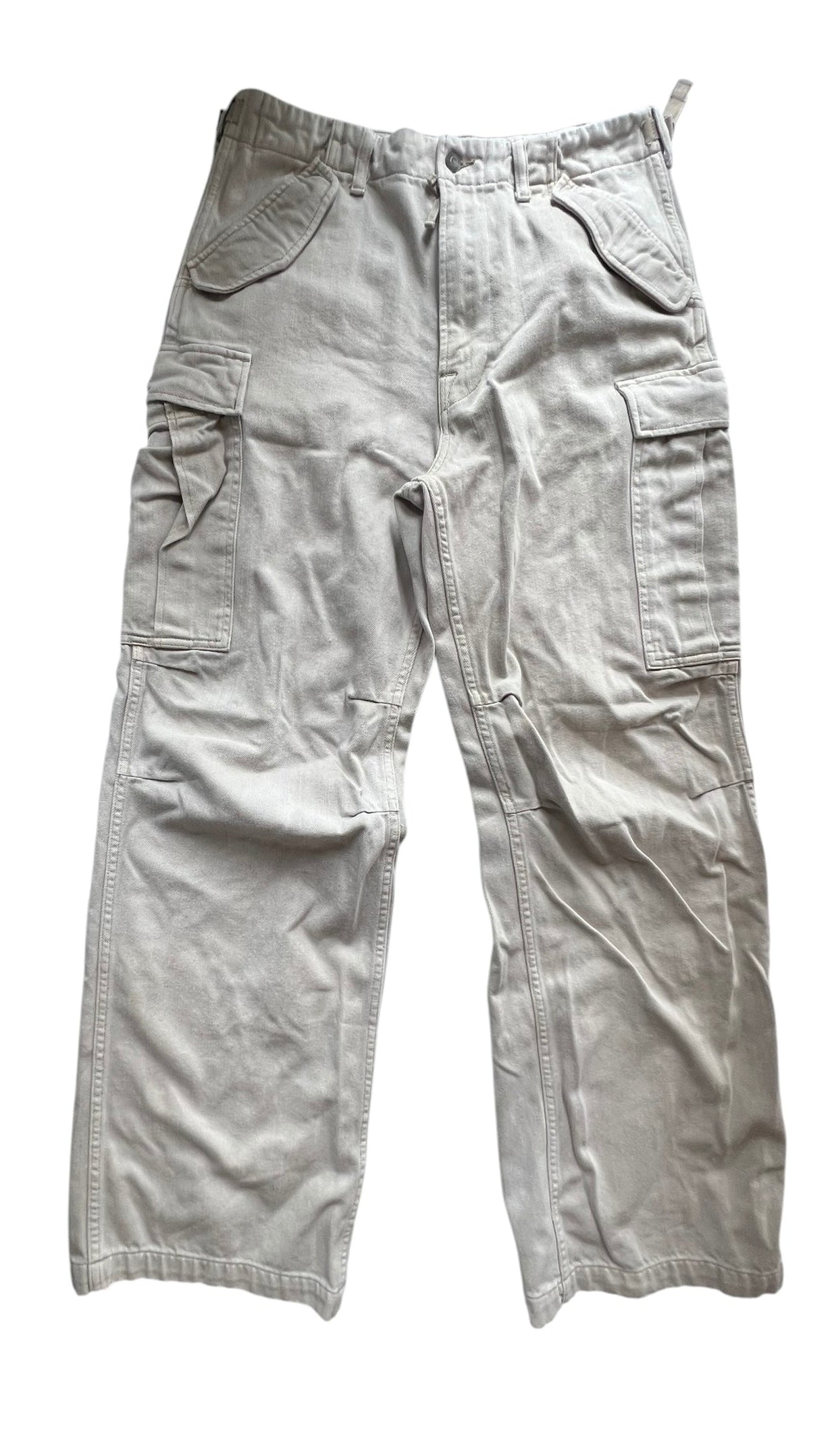 TAN DENIMIST WIDE LEG CARGO (ORG. $495) 28