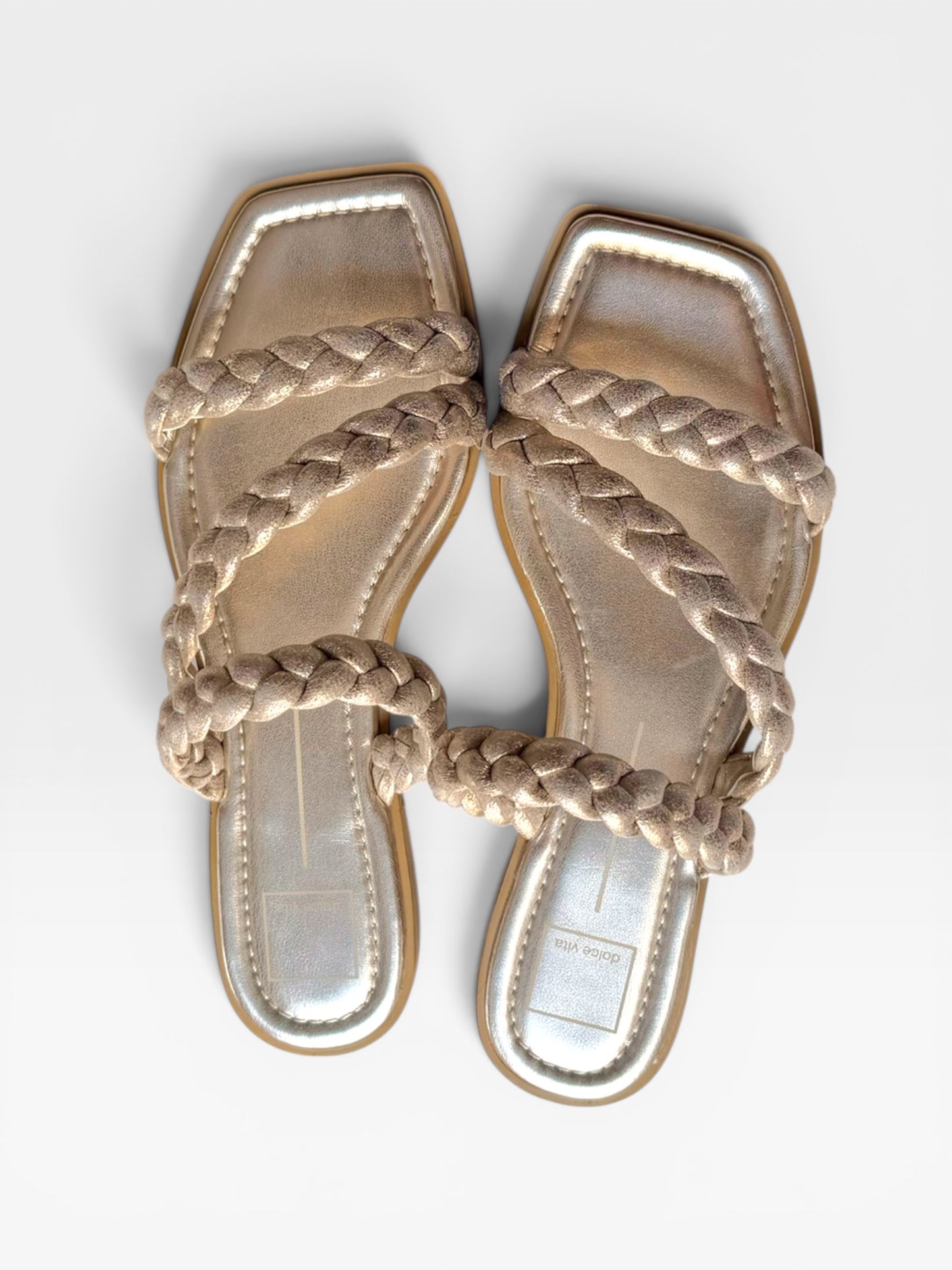 GOLD DOLCE VITA SANDALS 9