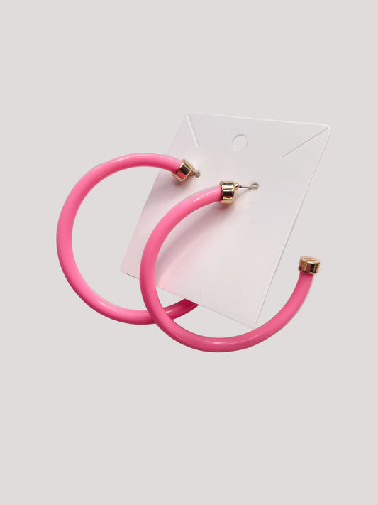 PURPLE HOO HOOPS EARRINGS