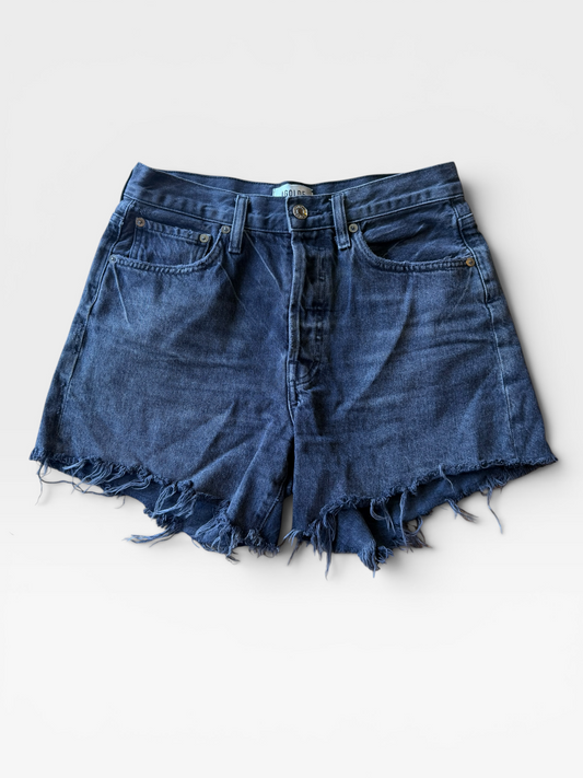 BLACK AGOLDE “PARKER LONG” DENIM SHORTS (ORG. $148)