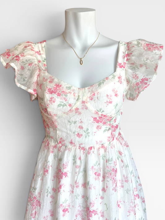 WHITE/ROSE ALTRD STATE MAXI DRESS S