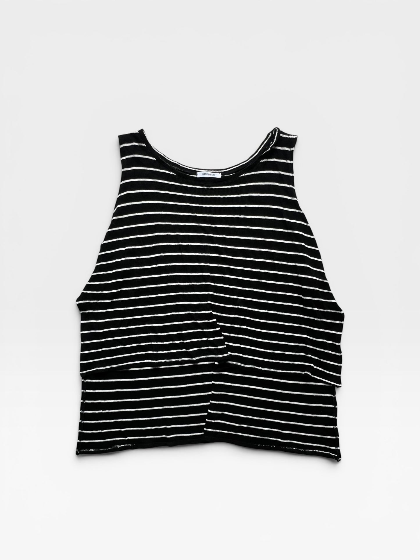 CHERISH BLACK/WHITE TANK M