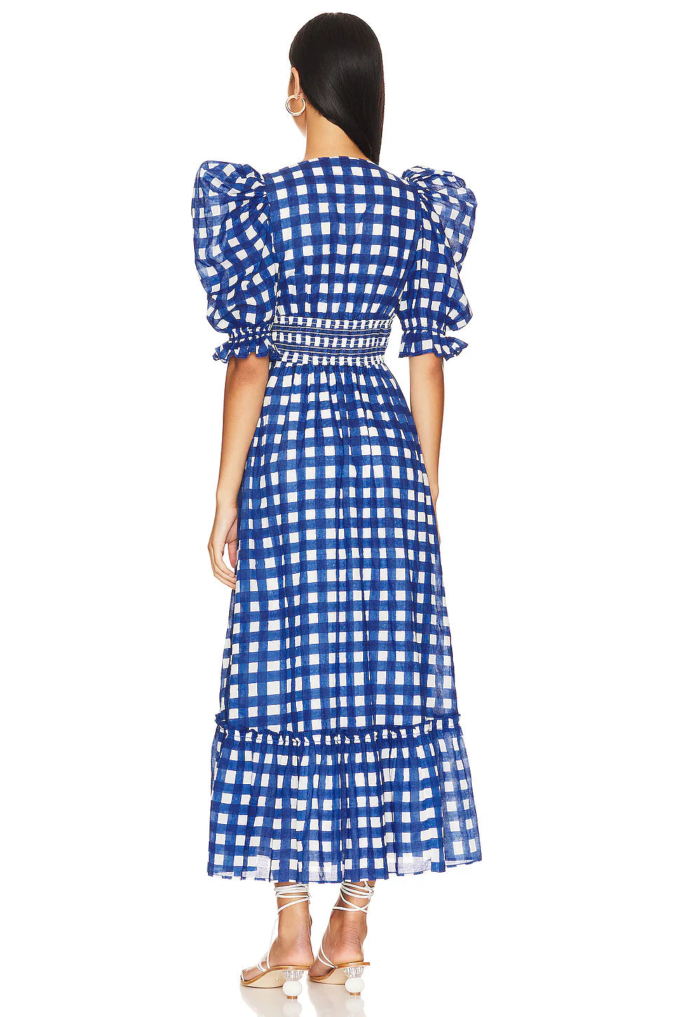 BLUE & WHITE CLEOBELLA MORNIA ANKLE DRESS (ORG. $278)  XS