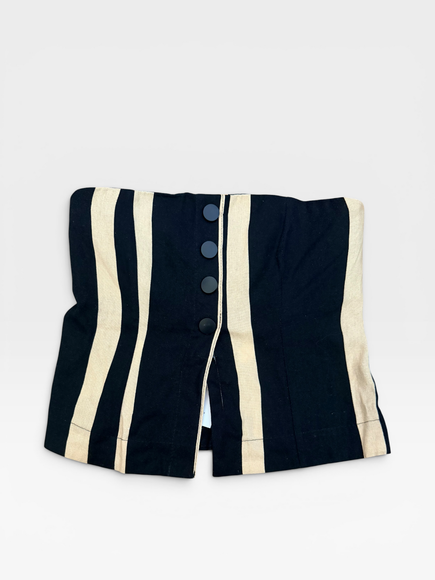 BLACK/TAN "DRESS TO" TOP (NWT $109) XS