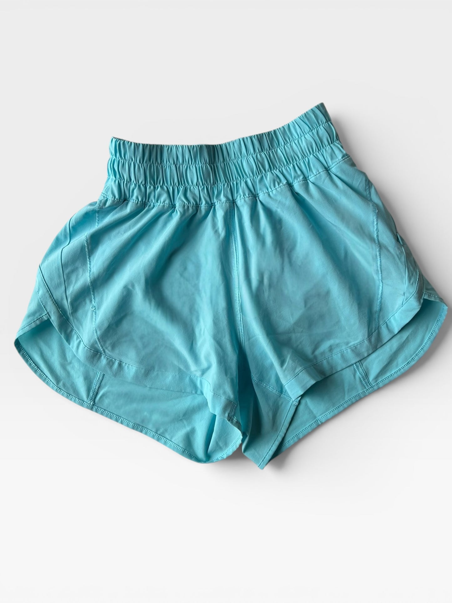 TEAL LULULEMON SHORTS 2