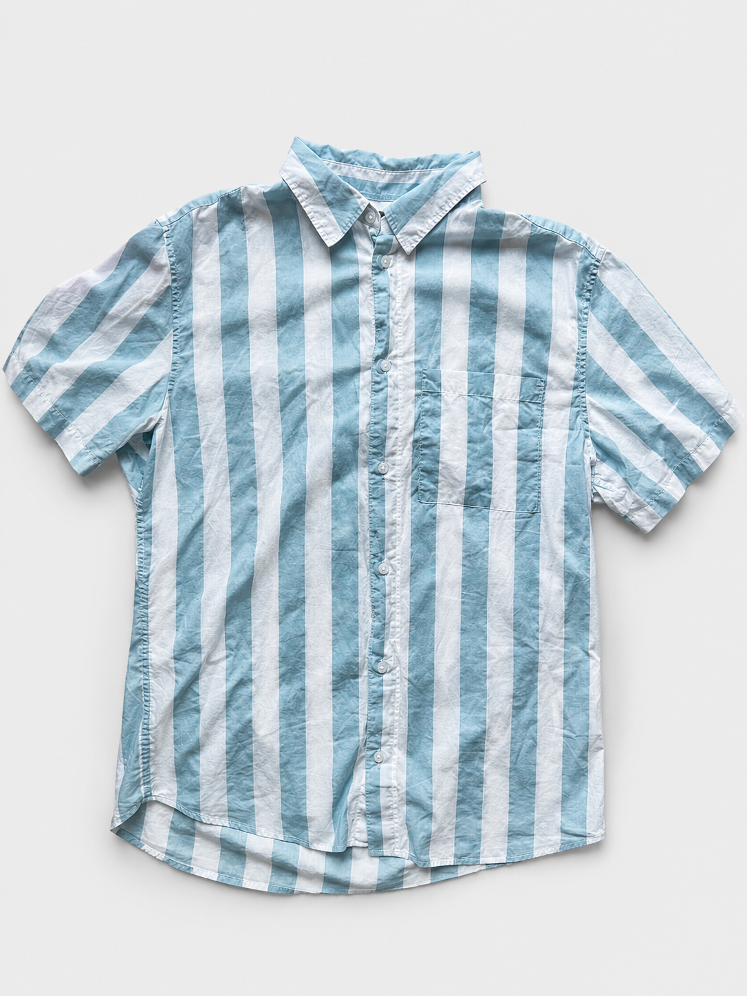 MEN'S BLUE/WHITE H & M SHIRT M