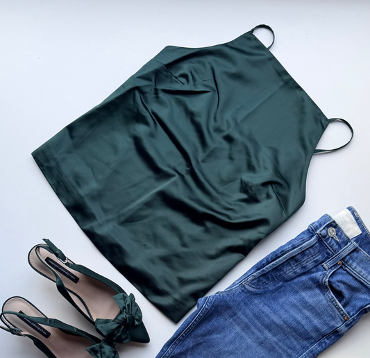 GREEN ABERCROMBIE & FITCHTOP XS