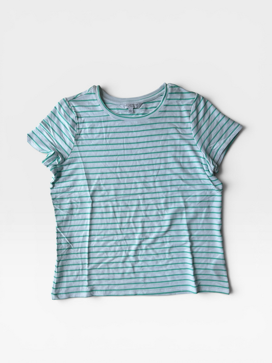 TEAL/WHITE LIVERPOOL TOP (NWT $58) L