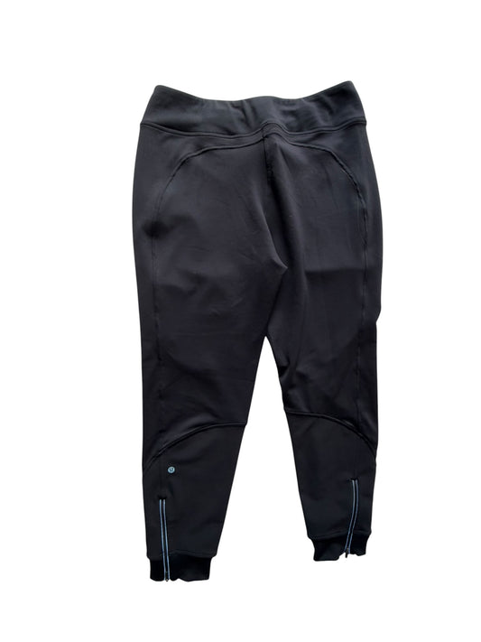 BLACK LULULEMON JOGGERS (THERMAL) 12